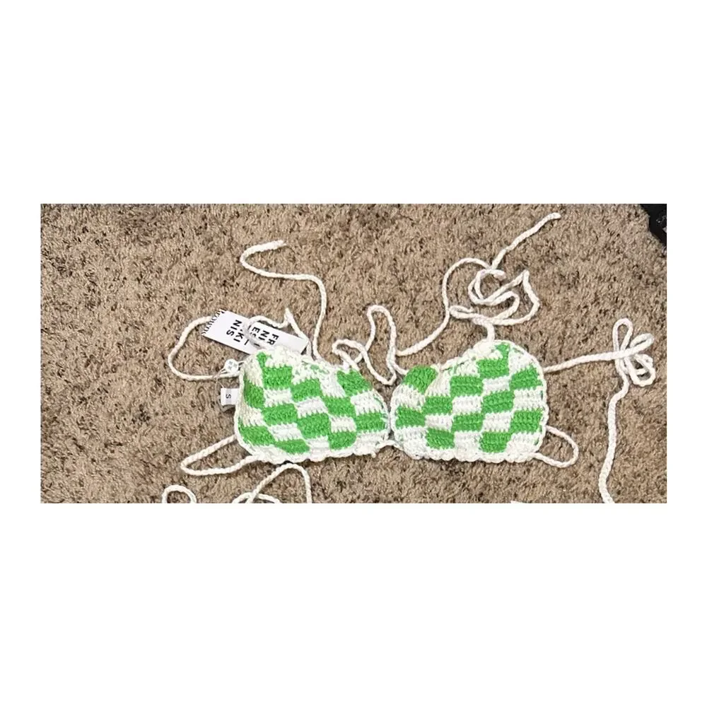 Frankies Bikinis Eliza Crochet Top Size Small New with tags